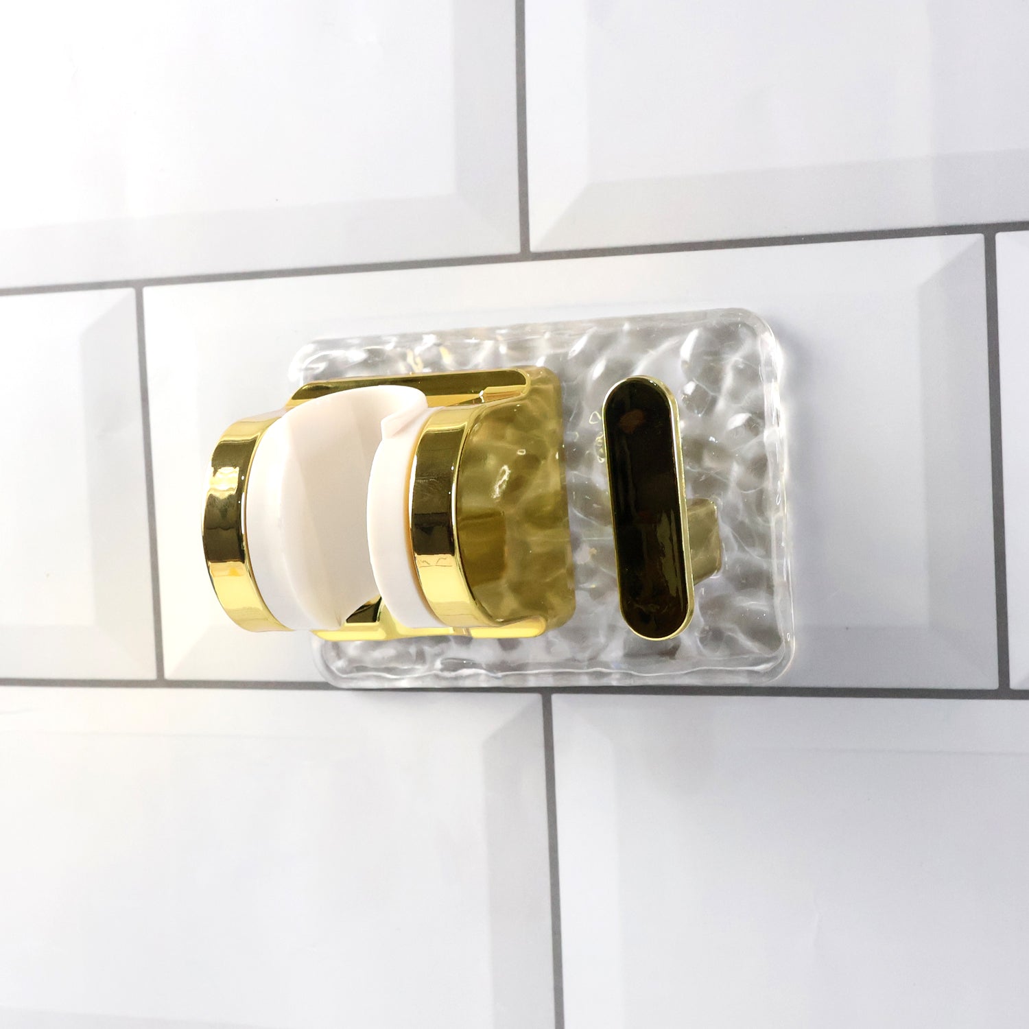 wall mounted broom & mop holder with strong grip clips