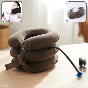 3 layer inflatable cervical neck traction support collar (1 pc)