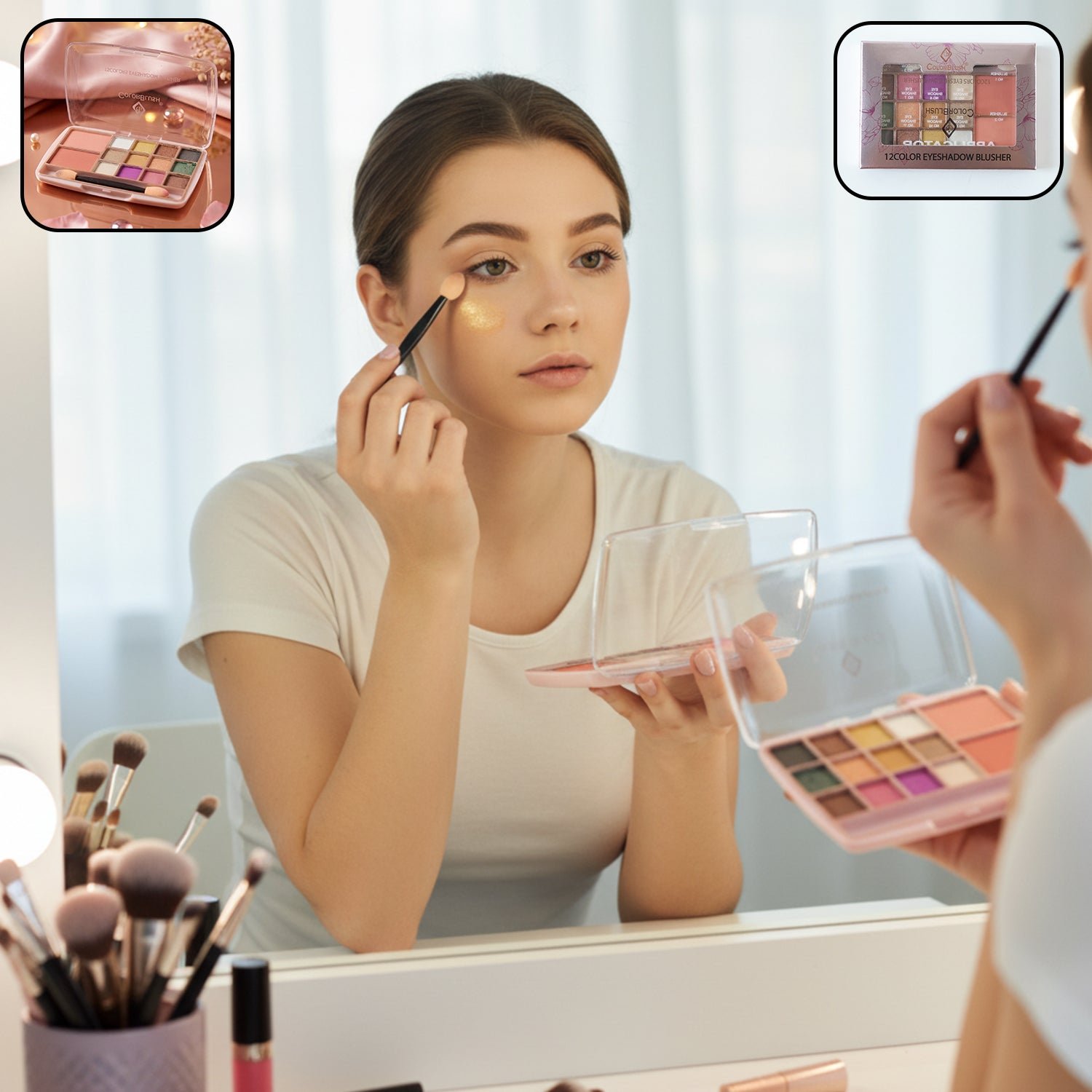 Shop Full Width multi color eyeshadow & compact makeup kit (15 gm / 1 pc)