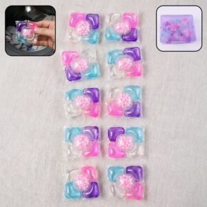 multicolour laundry detergent pods (10 piece pack)