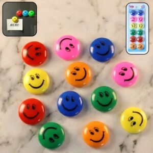 colorful smiley face magnetic buttons set (12 pc set) colorful smiley face magnetic buttons set (12 pc set)