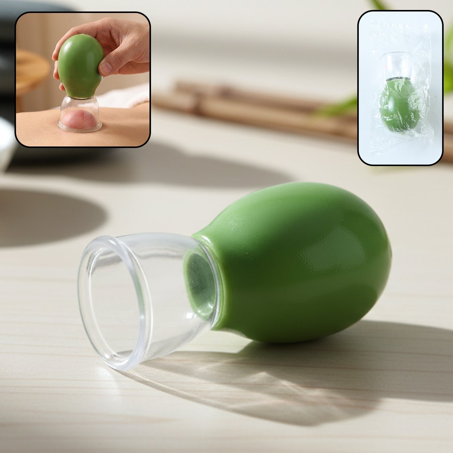 manual silicone vacuum cupping therapy cup (1 pc)