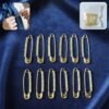 decorative golden safety pin brooch set (12 pc set)