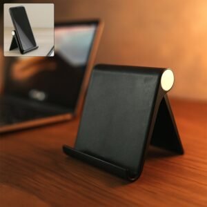 plastic foldable desktop mobile stand (1 pc / black)