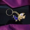 premium krishna themed decorative metal keychain