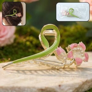 elegant floral decorative hair claw clip (1 pc)