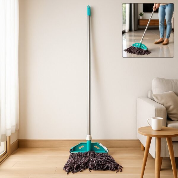 premium cotton yarn floor cleaning mop with long handle (1 pc)