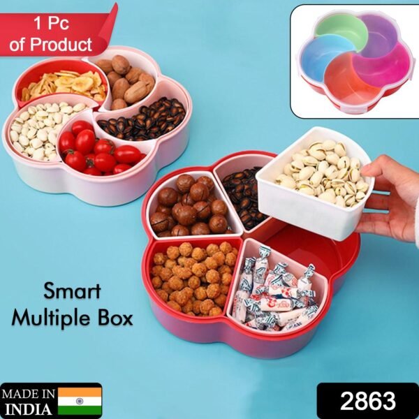5compartments party food storage snack nuts box