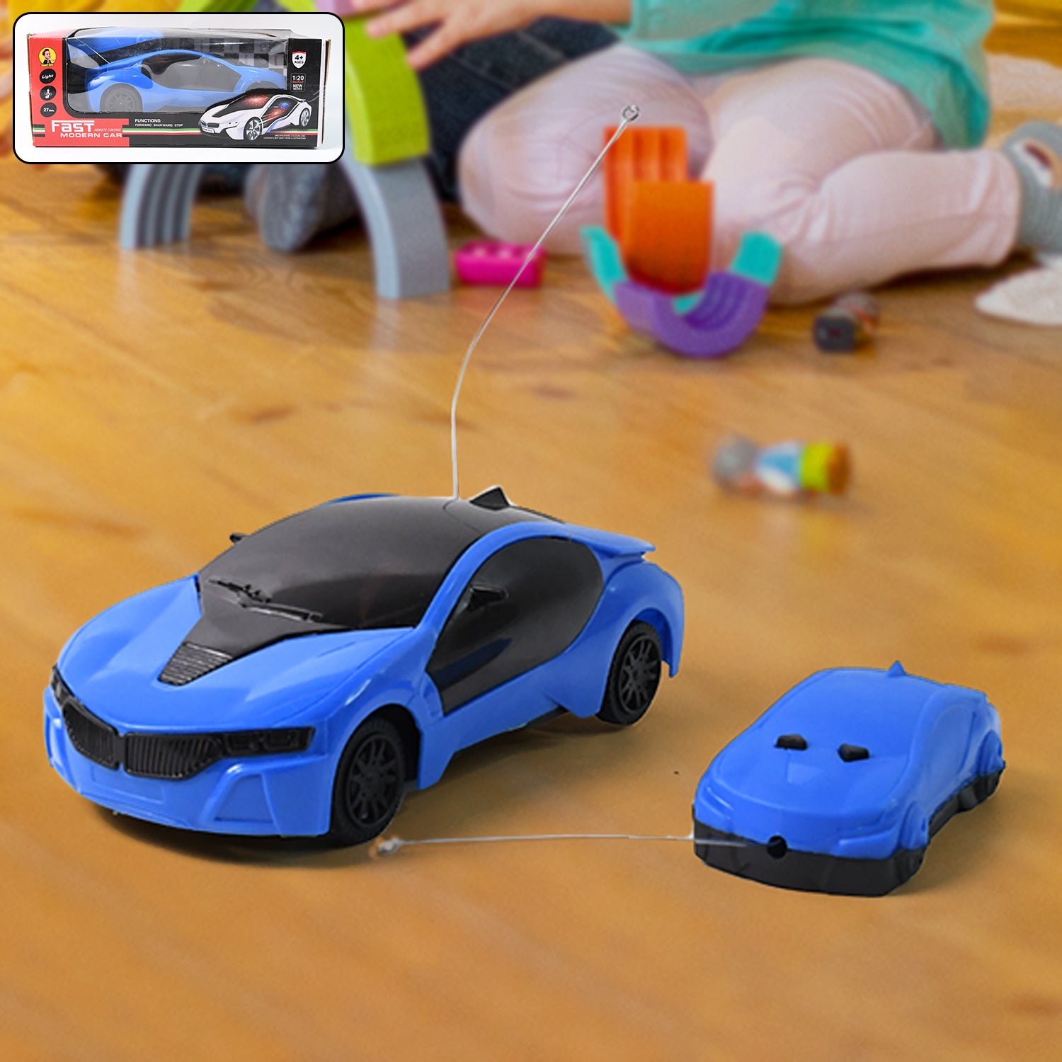 remote control fast modern racing car 3d light with go forward and backward