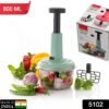 2 in 1 push chopper 800ml with stainless steel blade for quick food prep