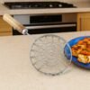 stainless steel wire skimmer with wooden handle (1 pc)