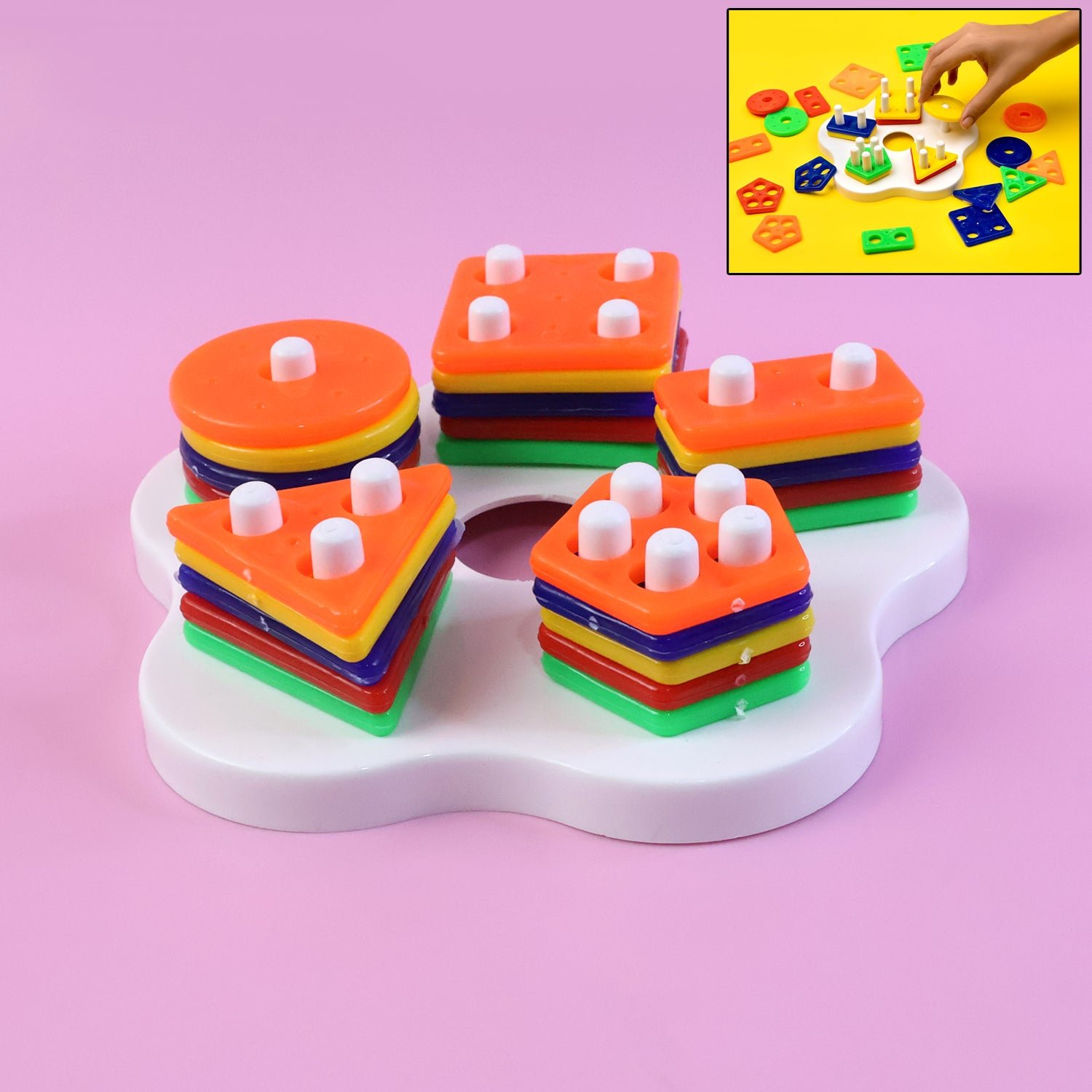 geometric stacking sorter puzzle toy