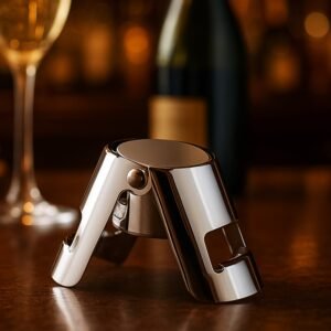 stainless steel sealed sparkling champagne bottle stopper big size
