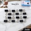 black metal binder clips (19 mm, 12 pieces set)