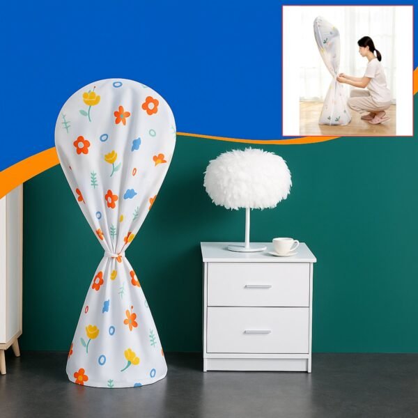 flower printed fan cover 1 pc, 130x26 cm