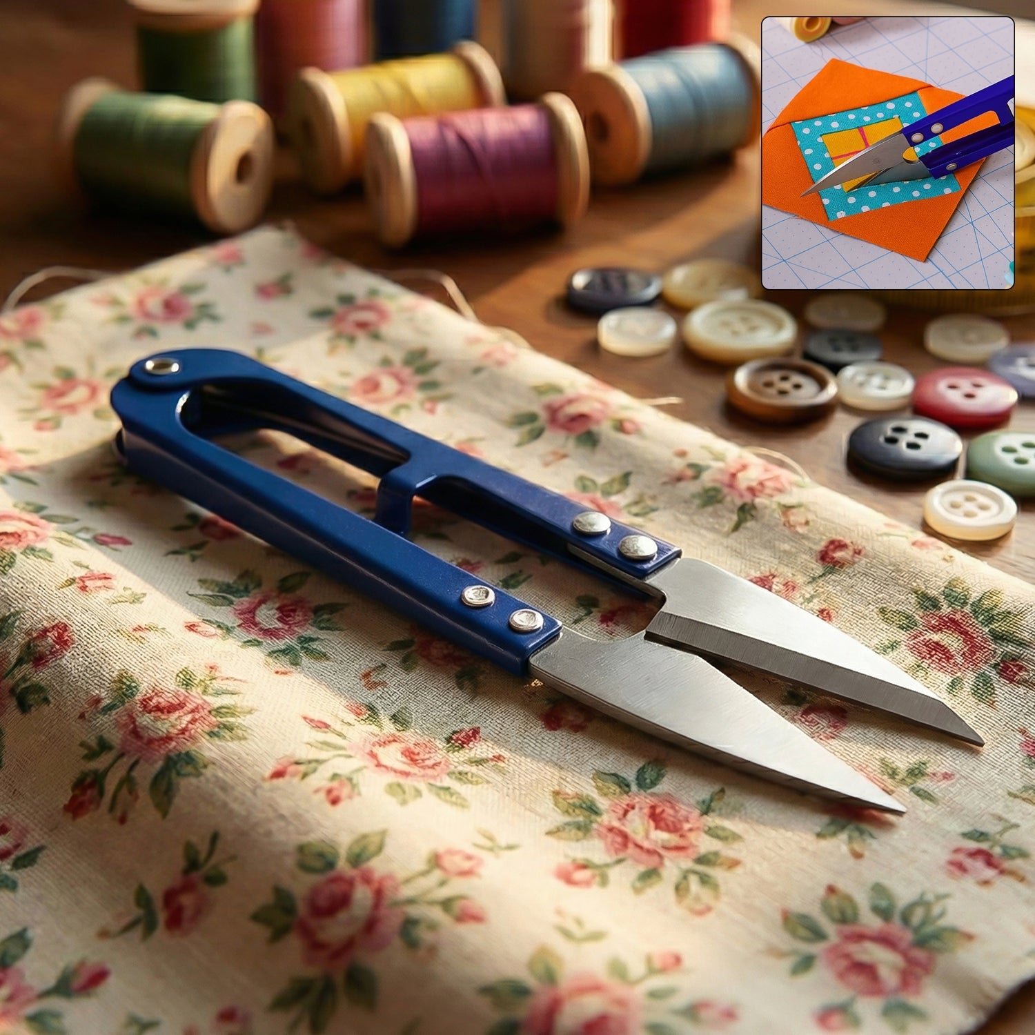 premium sewing scissors with ergonomic handle (1 pc)