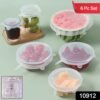reusable stretchable food cover set (6 pc)