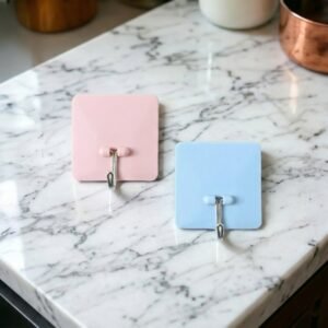 self adhesive wall mounted utility hooks (2 pc)