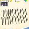 refillable black marker pen with extra ink refills 20 pieces (1 set)