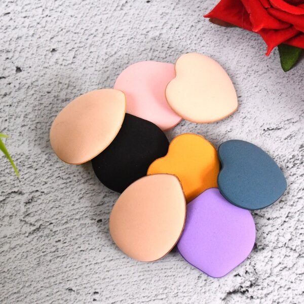 mini finger makeup powder puff (multicolour, 8 pcs set)