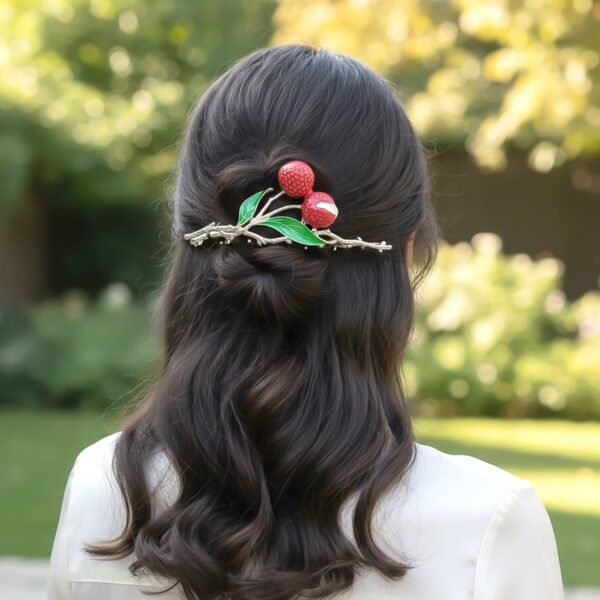 decorative berry fruit design hair claw clip (1 pc)