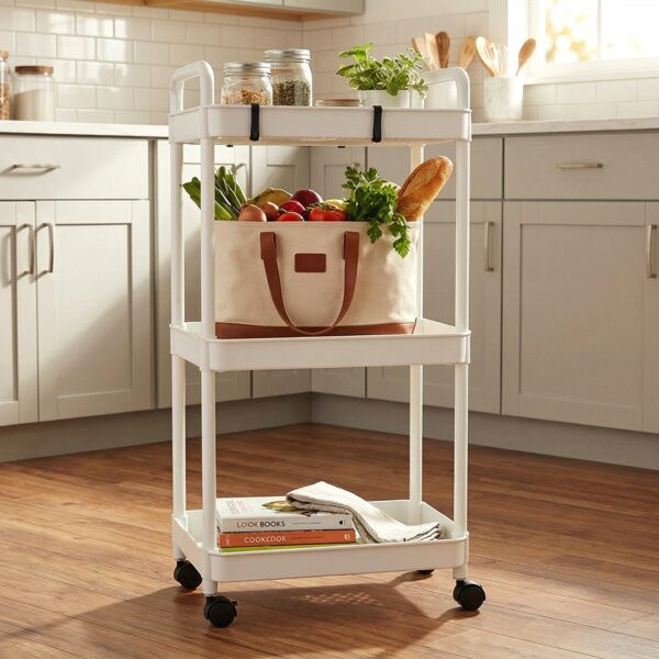 3 layer multipurpose rolling storage trolley (1 pc)