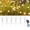 solar powered warm white garden ball light set