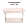 plastic 4 layer folding trolly storage organizer kitchen rack