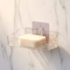 wall mounted transparent soap dish holder set