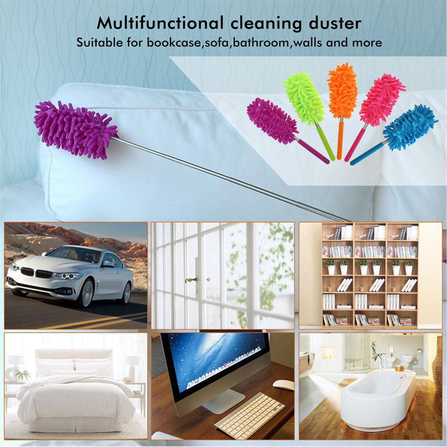 multipurpose microfiber fan cleaning duster for quick and easy cleaning