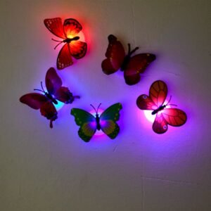 butterfly 3d night lamp â€“ 3d illusion led lamp for room & decor (pack of 50)