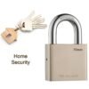 heavy steel premium square padlock 70mm with 4 keys hardened shackle for doors