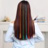 colourful braided hair extension streaks for girls & kids (6 pc)