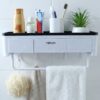 wall mounted multifunctional bathroom storage rack (1 pc)