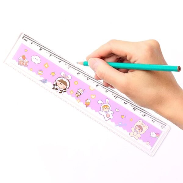 premium cute cartoon plastic ruler for kids (1 pc)