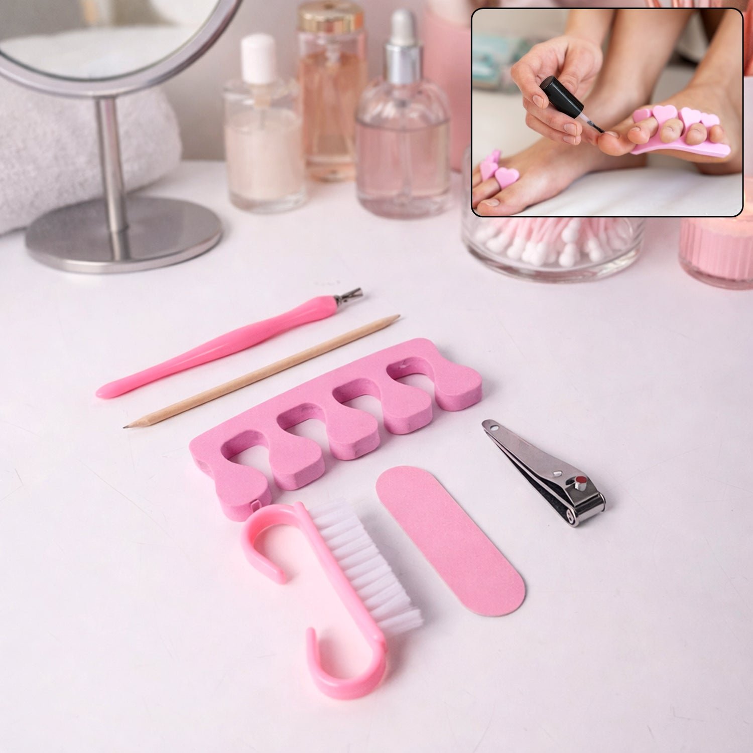 6 in 1 multipurpose manicure and pedicure grooming kit