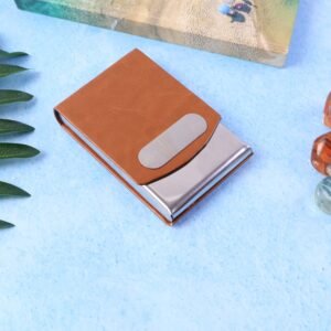 premium leather finish visiting card holder (1 pc)