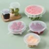 reusable stretchable food cover set (6 pc)