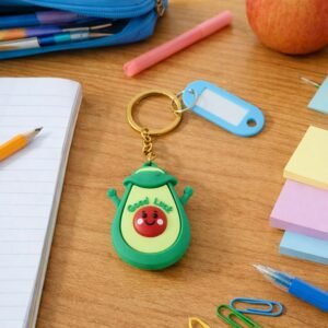 cute avocado cartoon character decorative keychain (1 pc) cute avocado cartoon character decorative keychain (1 pc)