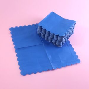 royal scalloped disposable paper napkins (23 x 23 cm / approx 120 pc)