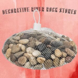 decorative river rock stones (1 set)