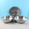 3 in 1 stainless steel mixing, straining & grater bowl set