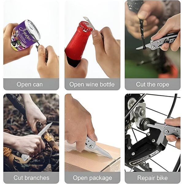 stainless steel 8 in 1 multipurpose pocket tool kit