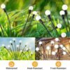 solar powered warm white garden ball light set