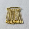 decorative golden safety pin brooch set (12 pc set)