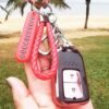 anti lost keychain with number plate â€“ 1 pc
