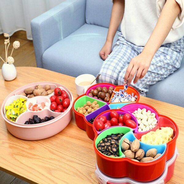 5compartments party food storage snack nuts box