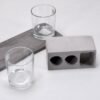 2 wine glasses & marble holder attractive design for hotels & cafes