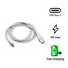 type c data cable with 2.4amp rapid charging (1000mm)
