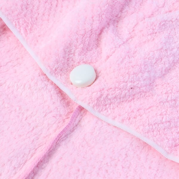 ultra soft microfiber hair drying towel wrap with button lock (1 pc)